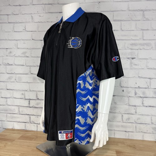 Vintage Champion Orlando Magic Men's XL 1/4 Zip On Court Pullover Polo Shirt - Picture 5 of 15