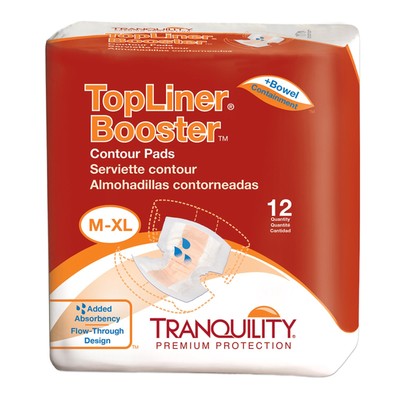 Tranquility Topliner Booster Pad 13-1/2 X 21-1/2 Inch Contoured 3096 12 Ct
