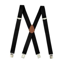 Suspenders for Men - Heavy Duty Adjustable Men  s Suspenders with 01- Black