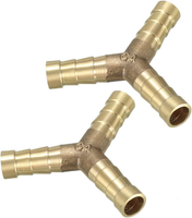 8 Mm Messing-Widerhaken-Schlauchverschraubung, Y-FöRmig, 3-Wege-VerbindungsstüCk