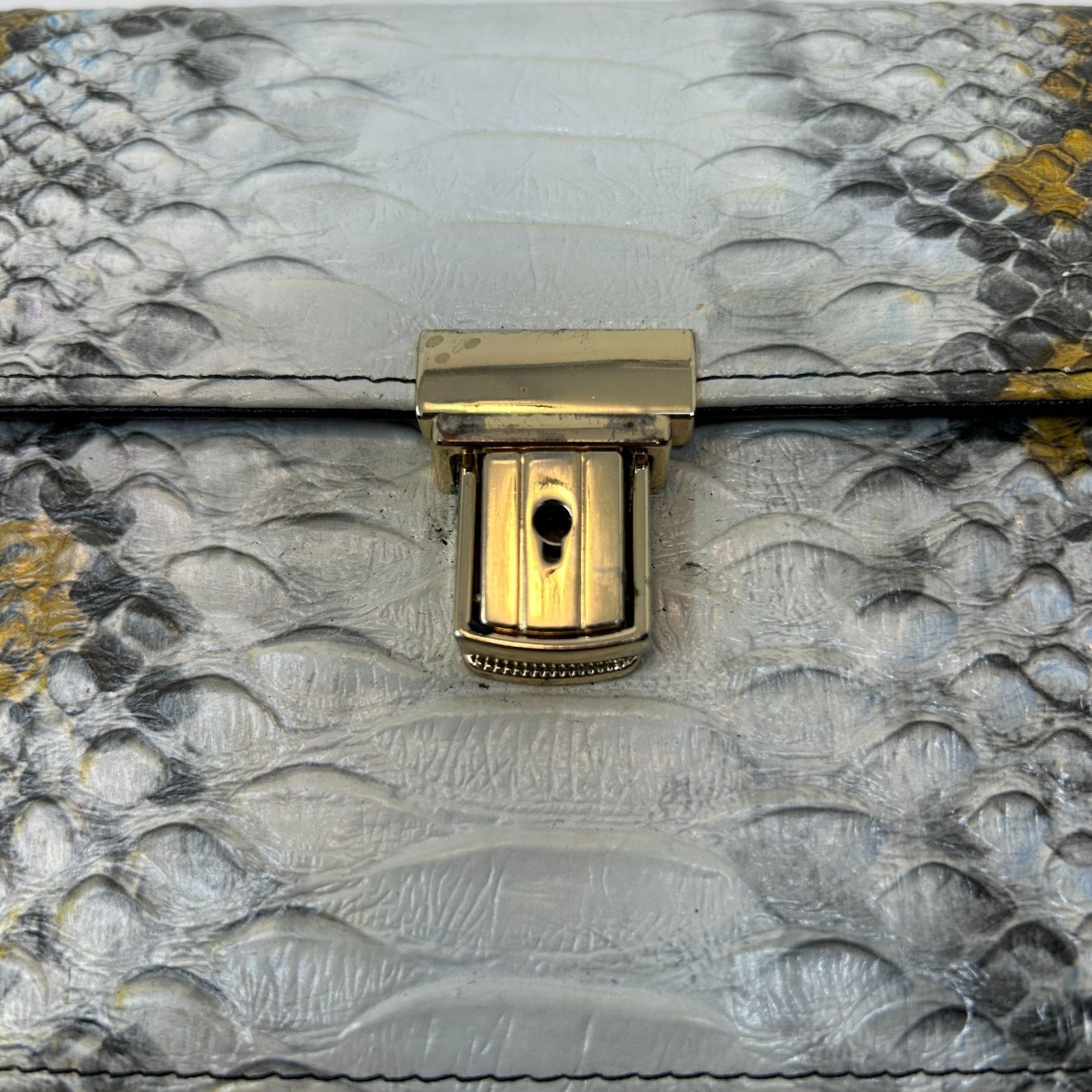 Women’s Python Embossed Crossbody Shoulder Bag w/… - image 5