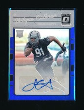 SHILIQUE CALHOUN 2016 DONRUSS OPTIC ROOKIE SIGNATURE BLUE RC AUTO #/75 *RAIDERS*