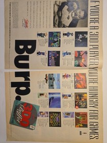 Rare 1995 Panasonic 3DO Sega Saturn PlayStation Print Ad Lot Magazine Spread