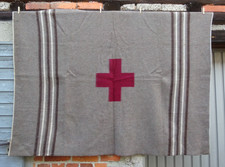 Original alte DRK Wolldecke Decke Deutsches Rotes Kreuz 140 x 190 cm