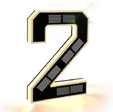 ISUNMEA 9 Inch Solar Lighted House Numbers for Outside, Light Up 9IN, 2-Black