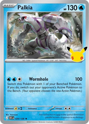 Pokemon TCG 30th Celebration Palkia Holo Rare #20/128