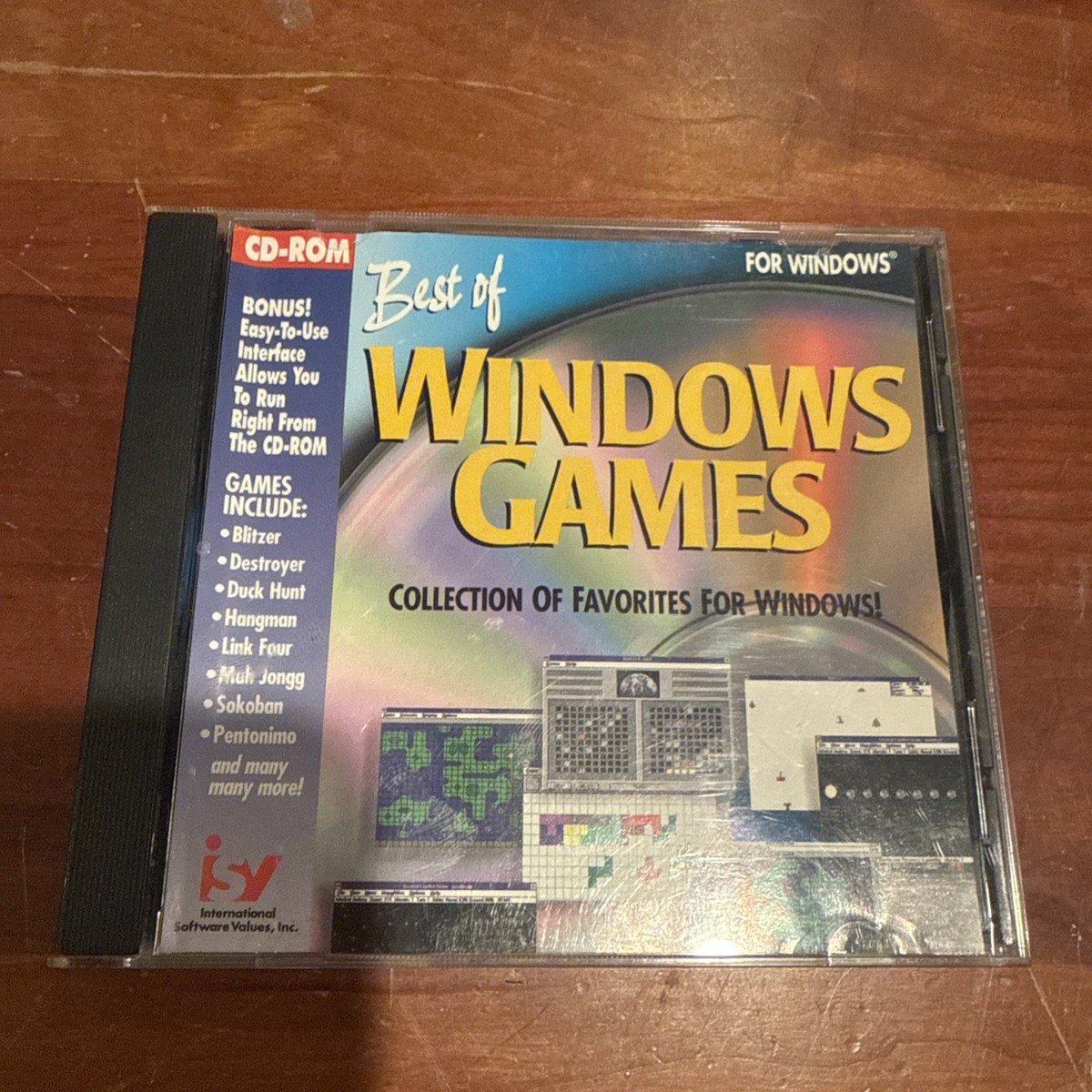 Best of Windows Games Vintage CD-ROM PC disque 1995 RARE
