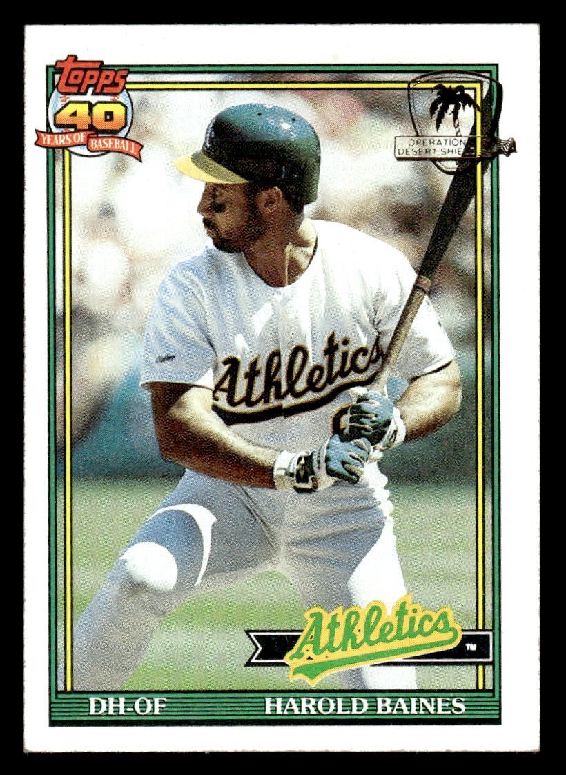 1991 Topps Desert Shield Baseball #166 Harold Baines NM/MT *f1