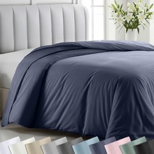 Duvet Cover Queen Full 100 Cotton 400 Thread Count Indigo Dusty Blue California