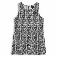 Karen Kane Black White Snakeskin Animal Print Size Medium Casual Dress Summer