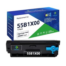 55B1X00 Toner Cartridges 20,000 Pages with Chip Replacement for Lexmark 55B...