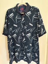 Au Noir Mens 2XL Polo Shirt Blue Short Sleeve Golf Casual Used Like New