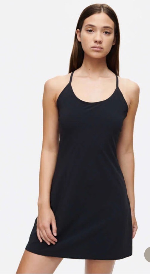 Outdoor Voices Womens The Exercise Dress In Black, Built In Shorts, Size XS