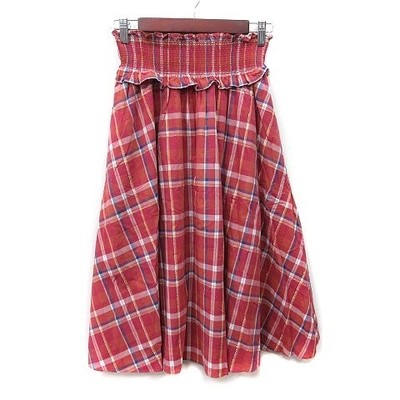 JILL by JILLSTUART Flare Check Rock Long Gathered Multicolor FR Damen