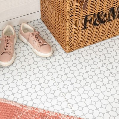 d-c-fix Bloomy Grid 30,48 cm x 30,48 cm selbstklebende Vinylbodenfliesen