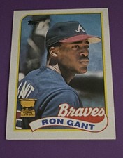 Topps 1989 Ron Gant #296 Atlanta Braves All-Star Rookie Baseball Card