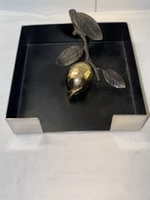 Michael aram cocktail napkin holder pomegranate series 5 1/4" X 5 1/8"