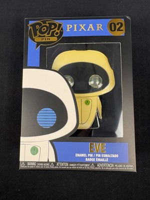 NOS 2020 FUNKO POP PIN 02 PIXAR EVE ENAMEL PIN DISNEY W/ FACTORY STAND
