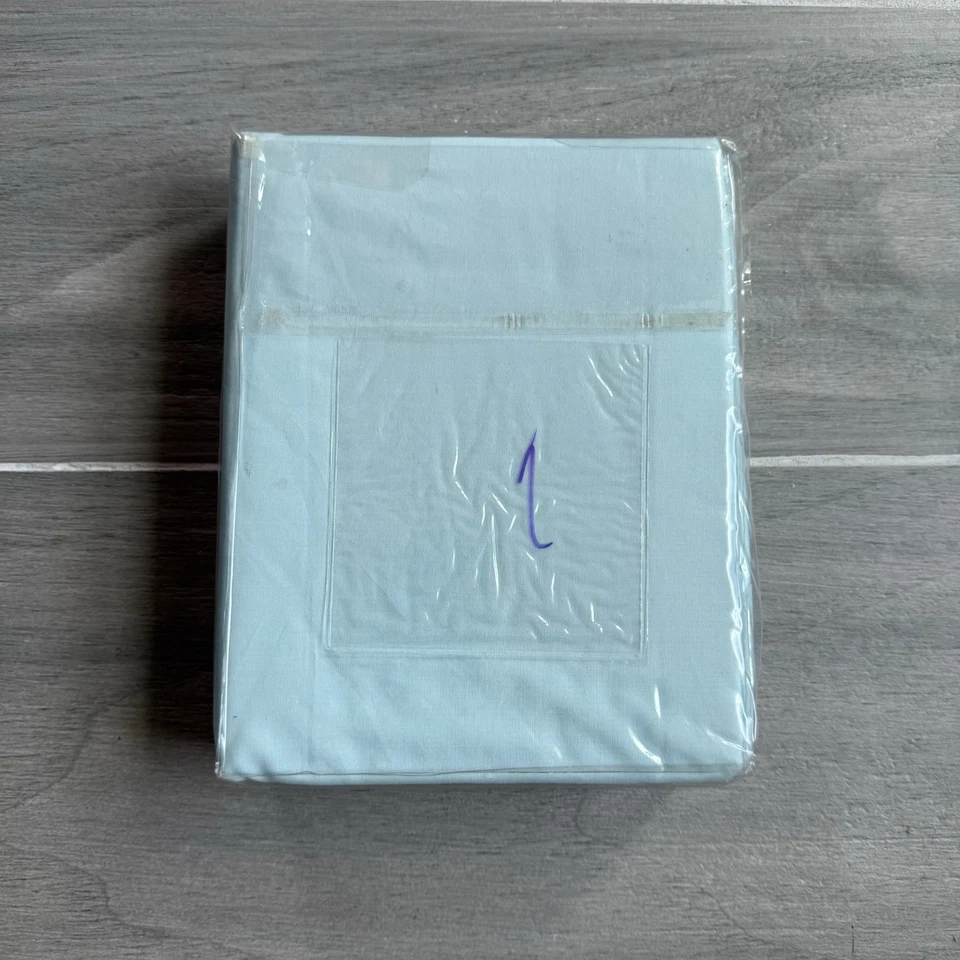 Nueva Falda Cama Doble 100% Algodón Pima 15" Caída Cresta Azul Claro Polvo Volantes Foto 3 de 3