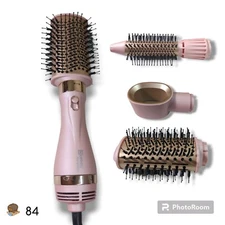 NICEBAY Hair Dryer Brush Kit with 4 Hot Brush Attachments (Pink)