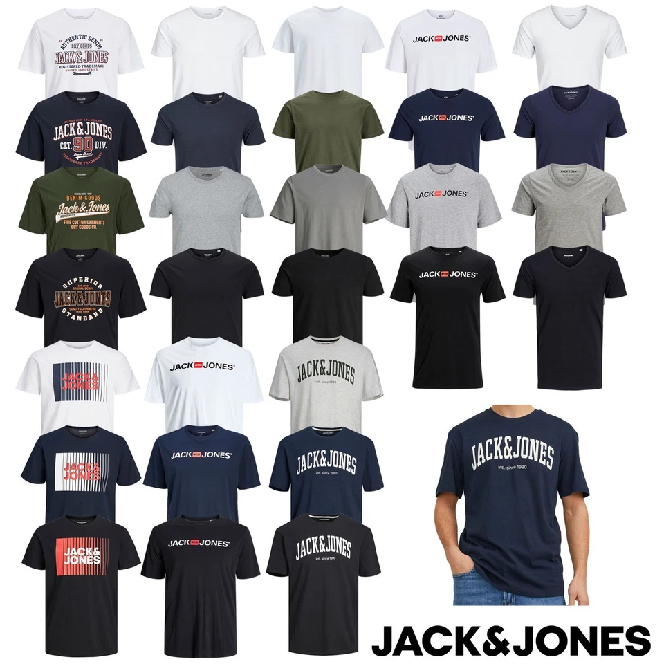 JACK & JONES Herren T-Shirt Rundhals viele Modelle und Farben | 1 Stück - Bild 1 von 1