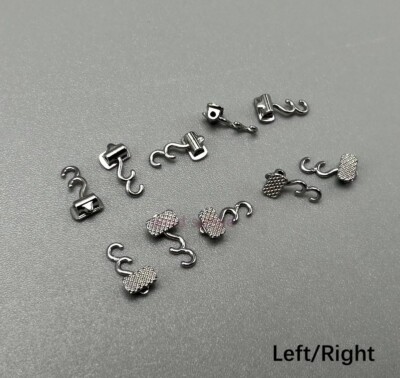Dental Crimpable Hooks Multi-Function Orthodontic Long Curved Type Left Right