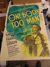 Bela Lugosi One Body Too Many 1944 Original One-Sheet Poster N3049