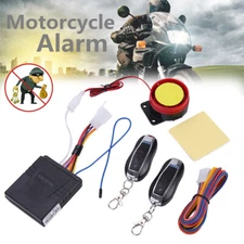 Motorcycle Scooter Security Alarm System Anti-theft 2Remote Control Engine Start