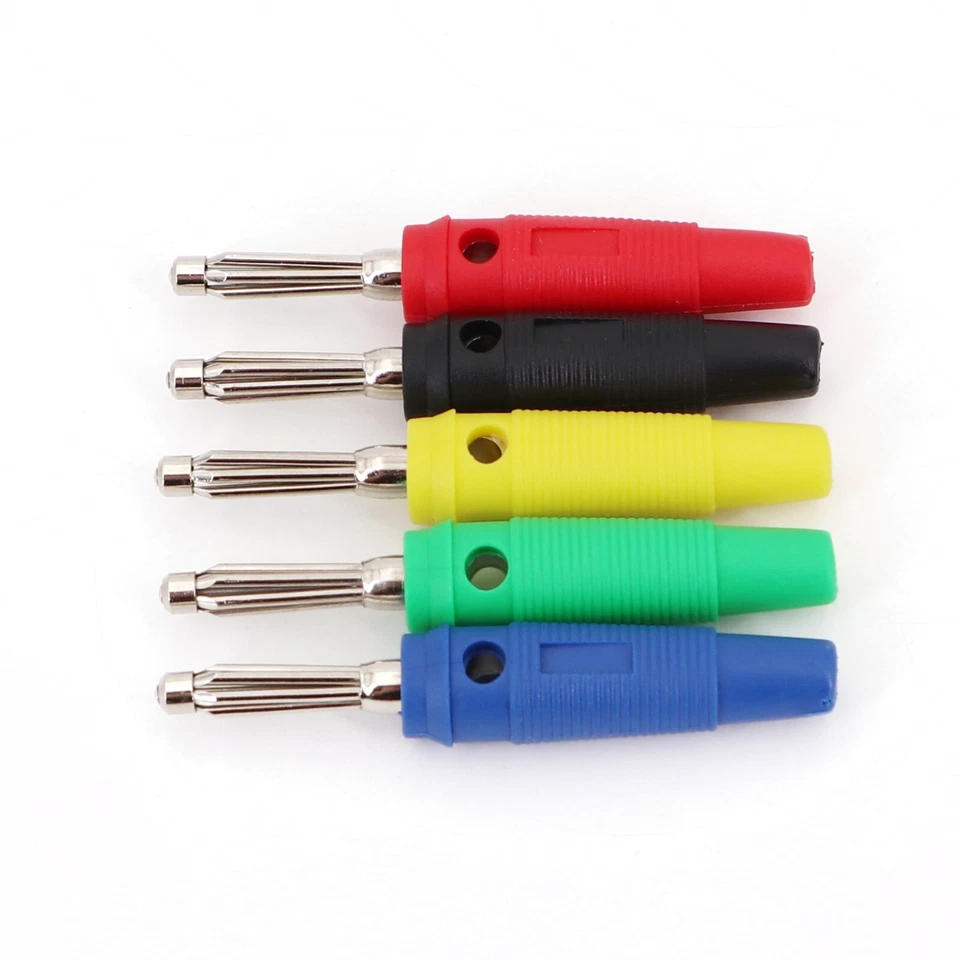 10Pcs Brass High Current 4mm Male Stackable Screw Type Banana Plug Connector - Image 3 of 4