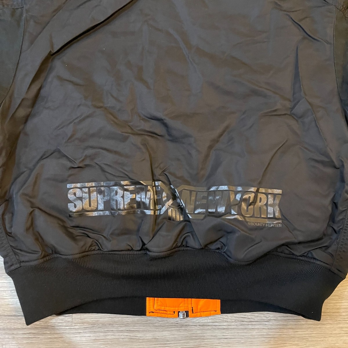 New Supreme x Bounty Hunter MA-1 Reversible Jacket Black Bomber