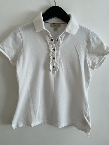ladies white burberry shirt
