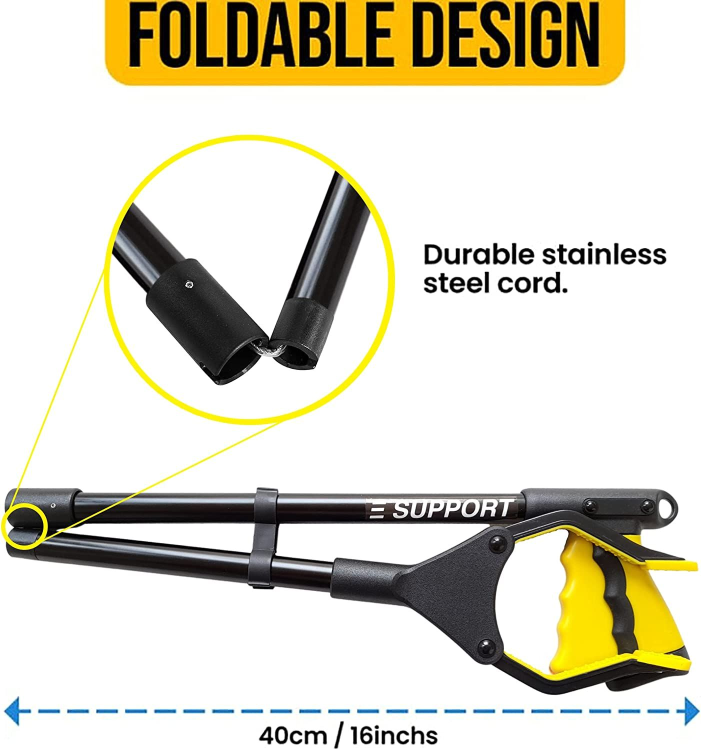 Litter Pickers, 32" 81 cm Foldable Grabber Stick with Embedded