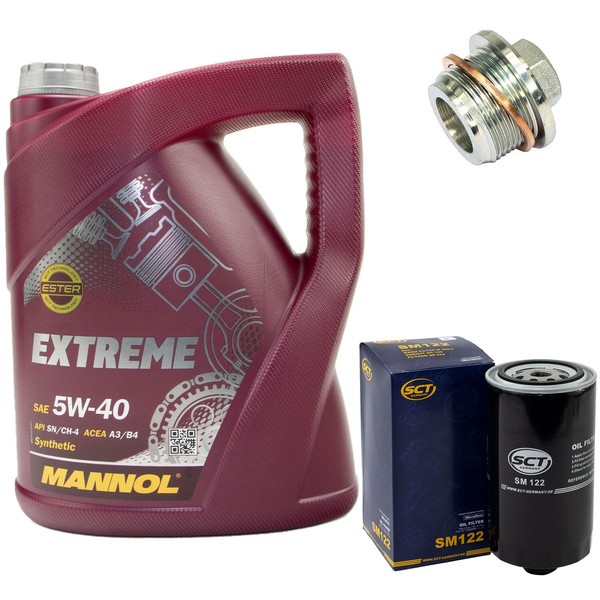 MotoröL Set 5W-40 5 Liter + ÖLfilter Sm 122 + Schraube FüR Vw Transporter Iv 2.5-image