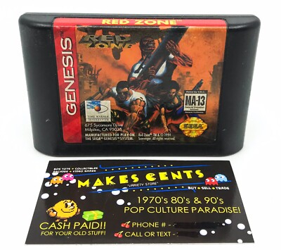 Red Zone - Sega Genesis Authentic Original Game - Vintage HTF