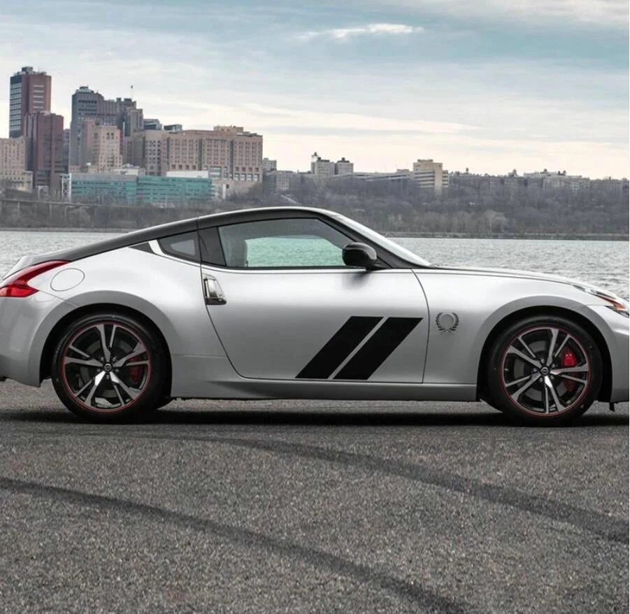 Calcomanías gráficas a rayas de vinilo para Nissan 370Z Nismo 2 PIEZAS Foto 3 de 4