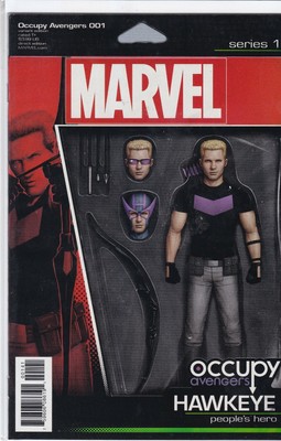 MARVEL COMICS OCCUPY AVENGERS  #1 JANUARY 2017  ACTION FIGURE VARIANT COVER