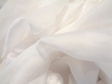 Window Treatment White Polyester Sheer Scarf Valance 216" L X 55" W Made in USA