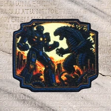 Kaiju Patch Embroidered Iron-on Applique Giant Monster Films Movies Retro Comics