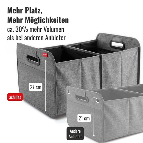 achilles Auto Faltbox Kofferraum-Korb Falt-Korb Box 50 cm x 32 cm x 27 cm grau - Bild 8 von 16