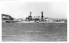 United States Navy Battleship USS West Virginia SHIPPING NAVAL OLD PHOTO