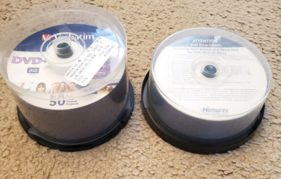Verbatim and Memorex DVD+R 16X 4.7G New Qyt. 70