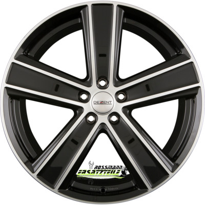 4x Dezent TH black polished 8x18 ET45 - LK5/114.3 ML71.6 Felge Alu