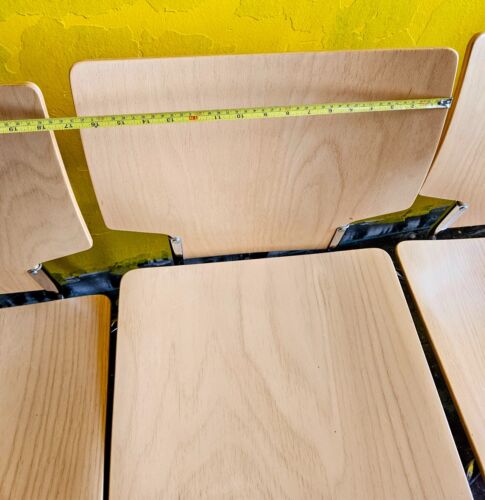 LOT of 8 KUSCH+CO 2000s RETRO LOOK HOT MOULDED PLYWOOD STACKING CHAIRS FREE SHIP - Picture 16 of 21