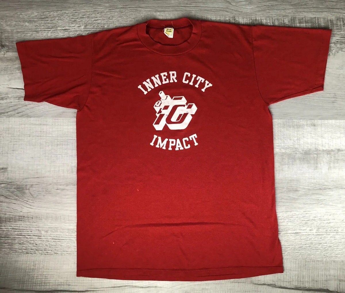 Vintage Velva Sheen T Shirt Inner City Impact 70s 80s USA
