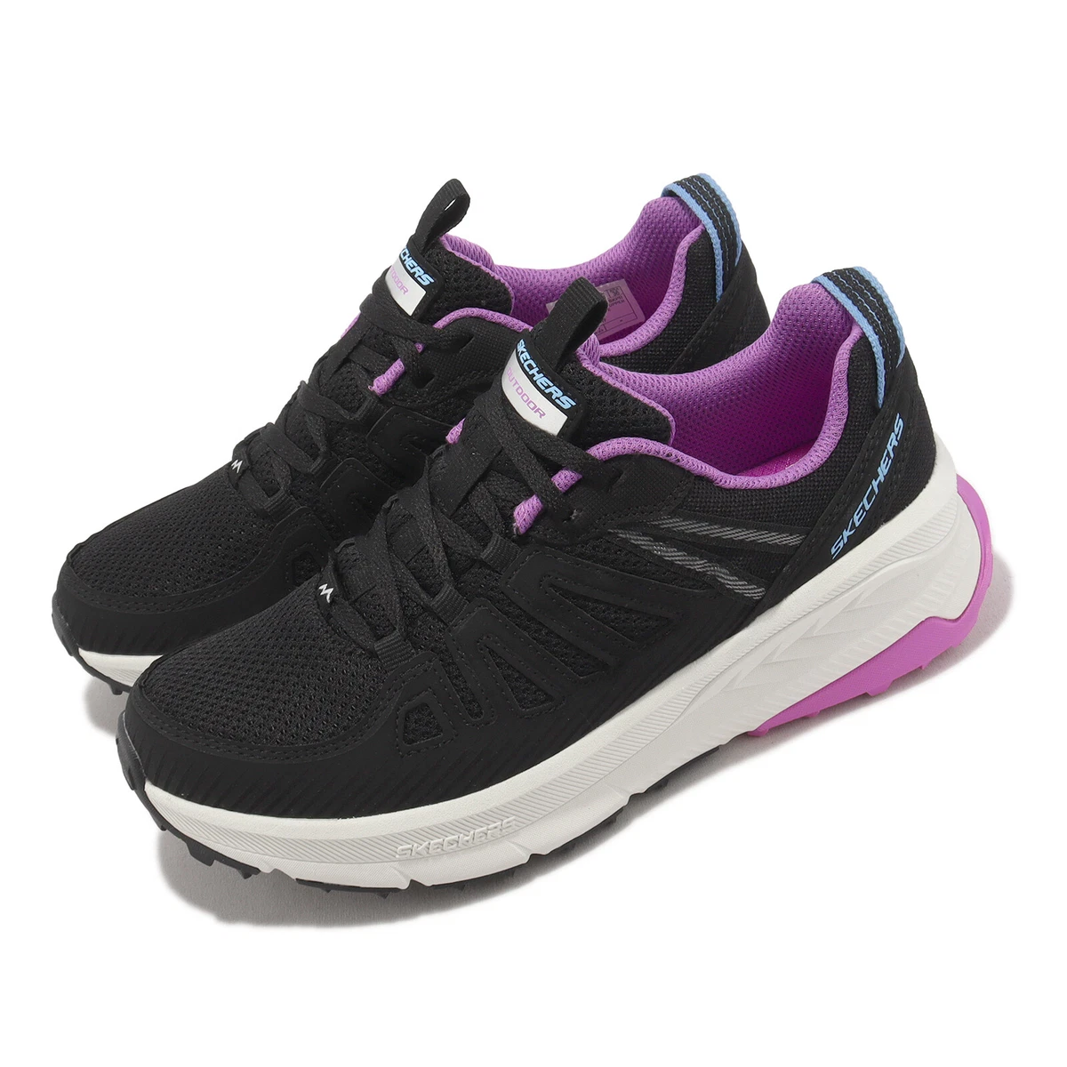 Skechers Switch Back Cascades Black Purple Women Trail Outdoors