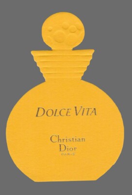Carte publicitaire -advertising card -  Dolce Vita de Christian Dior recto verso