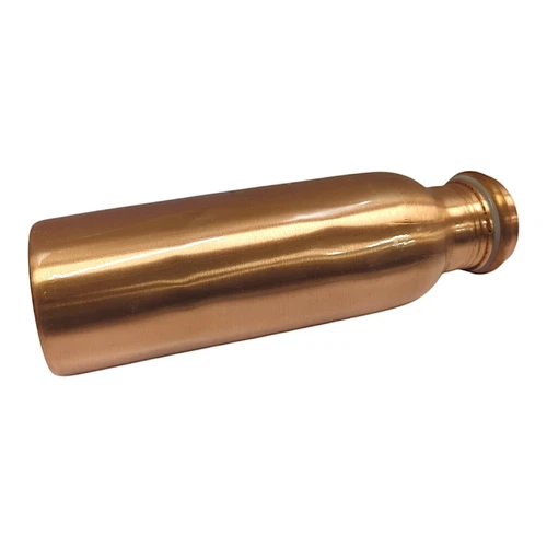 Pure Solid Copper Water Bottle For Ayurveda Health Benefits Leak Proof 700ml - Picture 3 of 4