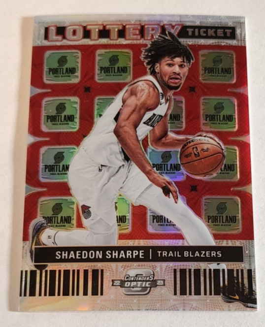 2022-23 Contenders Optic #7 Shaedon Sharpe Lottery Ticket Silver HOLO RC