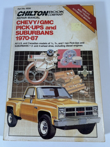 Chilton's Repair Manual 6936 Chevy/GMC Pick-Ups and Suburbans 1970-87 - Picture 1 of 10