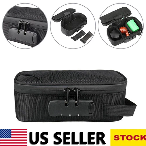 Smell Proof Stash Bag Carbon Lined stash Bag Lock Discreet Secure Rolling Box - Picture 1 of 12